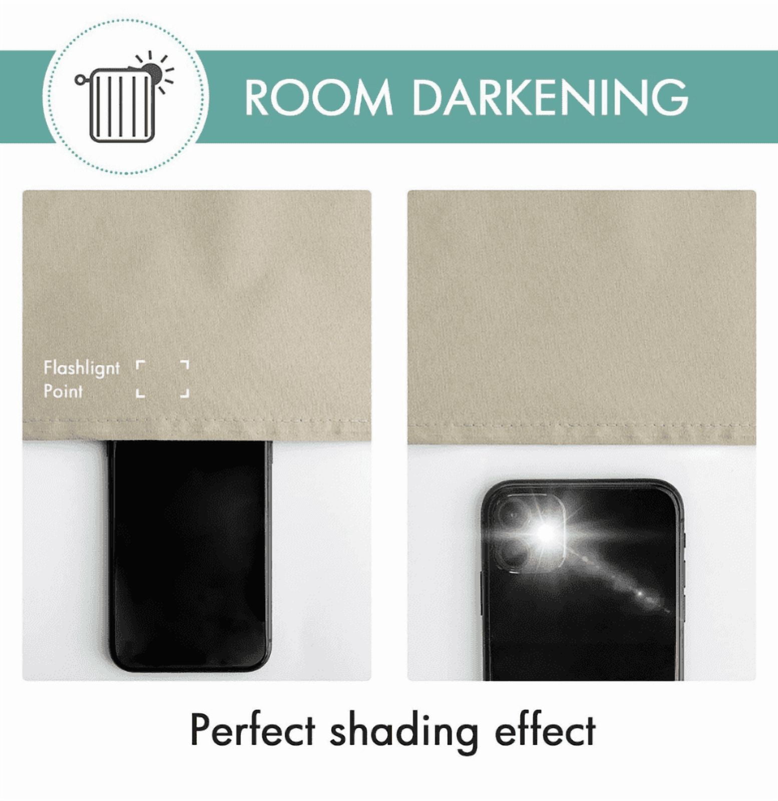 Nvzi 2-piece - Fully blackout curtains 52 x 84 inches Pink with black insulated blackout lining, bedroom summer insulated privacy curtains, machine washable curtains