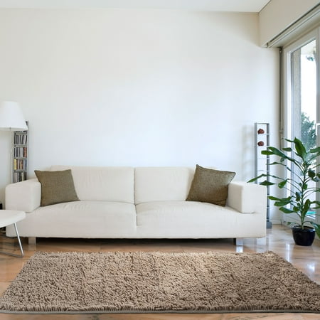 Somerset Home High Pile Shag Rug - Ivory - 30x60