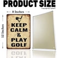 thumbnail image 3 of HELLOYOUNG Vintage Golf Tin Wall Sign, Keep Calm Bar Decor Metal Beer Plaque, Rustic Pub Cafe Home Wall Art with Pre-Drilled Holes for Easy Hanging, 3 of 7