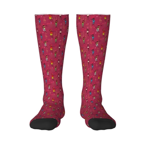 Logiee African Women Bearing Clay Pots Print Gift Stocking Stuffers,Adult Stockings,Novelty Socks,Funny Socks Birthday Running Walking Sleeping