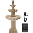 thumbnail image 4 of Magic Union Italian Solar Water Fountains Outdoor Garden Decor - 48.4''H Fountain and Waterfall, Large Cascading Indoor Floor-Standing Resin Bubbler Fountain Features W/Pump for Patio, Backyard, 4 of 8