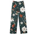 thumbnail image 4 of Viikei Travel-Friendly Sleepwear Set Wrinkle-Resistant Lounge,Women Casual Loose Fashion Christmas Printed Long Pants Long Sleeve Turndown Collar Pajamas Suit Set Army Green XL, 4 of 4