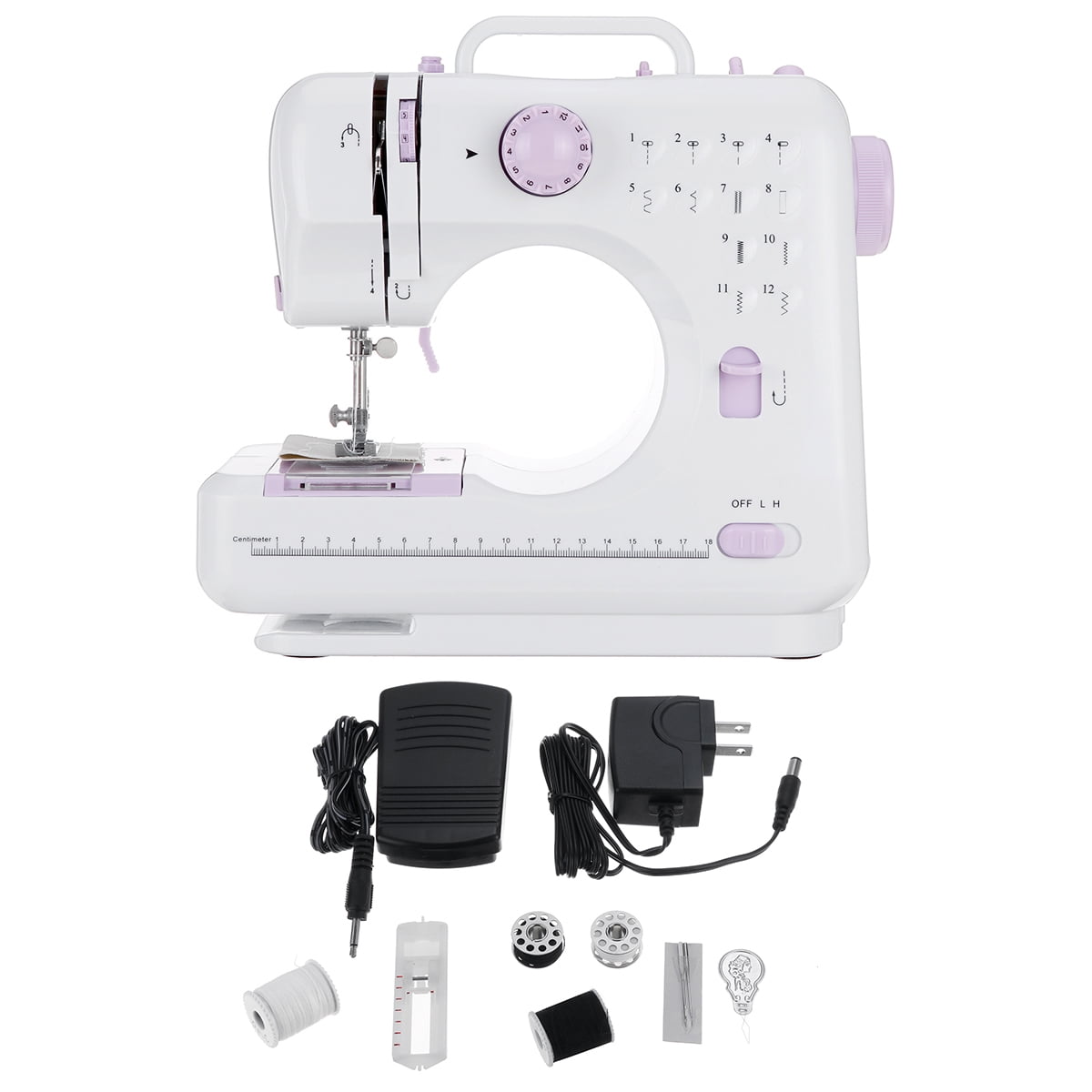 Mini 12 Stitches Sewing Machine Portable Household Multifunction Double