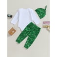 thumbnail image 5 of Newborn Baby Boy Girl Golf Outfit 3M 6M 12M 18M Future Golfing Buddy Long Sleeve Romper Golf Print Pants Hat Set, 5 of 9