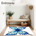 thumbnail image 3 of ODIKA 5'x7' Machine Washable Non-Slip Area Rug, Enchanted Forest Fairy Wings Crochet Embroidery Needlework Project High Traffic Rug, Blue, 641024, 3 of 7