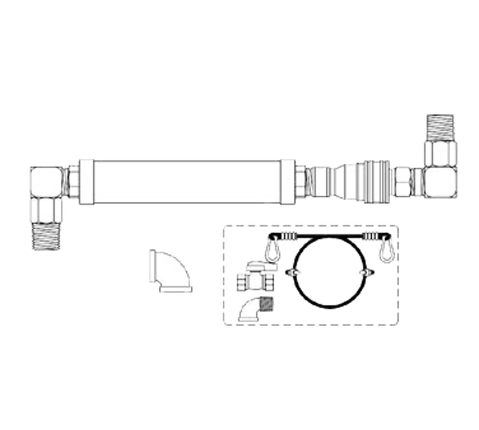 60-Inch Long T&S Brass HG-4E-60SK Gas Hose with Quick Disconnect 1-Inch Npt Installation Kit and Swivelink Fittings 60-Inch Long T&S Brass HG-4E-60SK Gas Hose with Quick Disconnect 1-Inch Npt Installation Kit and Swivelink Fittings