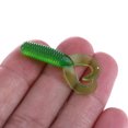 thumbnail image 2 of sweethay 20 unids/bolsa doble cola larva pesca señuelo Arrificial Grub plástico pez cebo falso gusano Pescar 2 # sweethay DJ1016-02, 2 of 6
