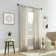 thumbnail image 3 of No. 918 Daniela 1-Piece Linen Blend Semi-Sheer Rod Pocket Curtain Panel, 54"x84", Ivory, 3 of 7
