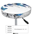 thumbnail image 4 of Easygdp Blue Flying Butterflies Easy To Install Bar Chair Cover&Cound Chair Cover&Elastic Stool Cover, Washable&Bottom With Elastic Edge - 14 Inch, 4 of 7