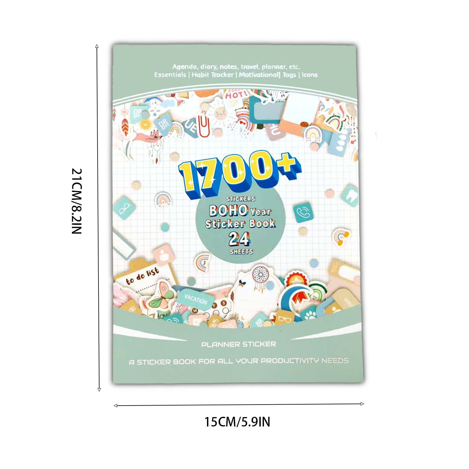 Iuhan 3Pcs Planner Stickers, Must-Have Organizer Stickers for Planning, Reliable Schedule Stickers, Colorful Task and Appointment Stickers for Journal, Diary, Calendar