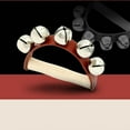 thumbnail image 3 of HLONK Bell Percussion Instrument Five Bell Leather Hand Bell Bracelet Bell, 3 of 7