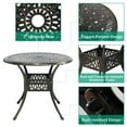 thumbnail image 6 of VIVIJASON 5-Piece Outdoor Patio Dining Set with Swivel Chairs and Round Table, Antique Bronze/Beige, 6 of 7