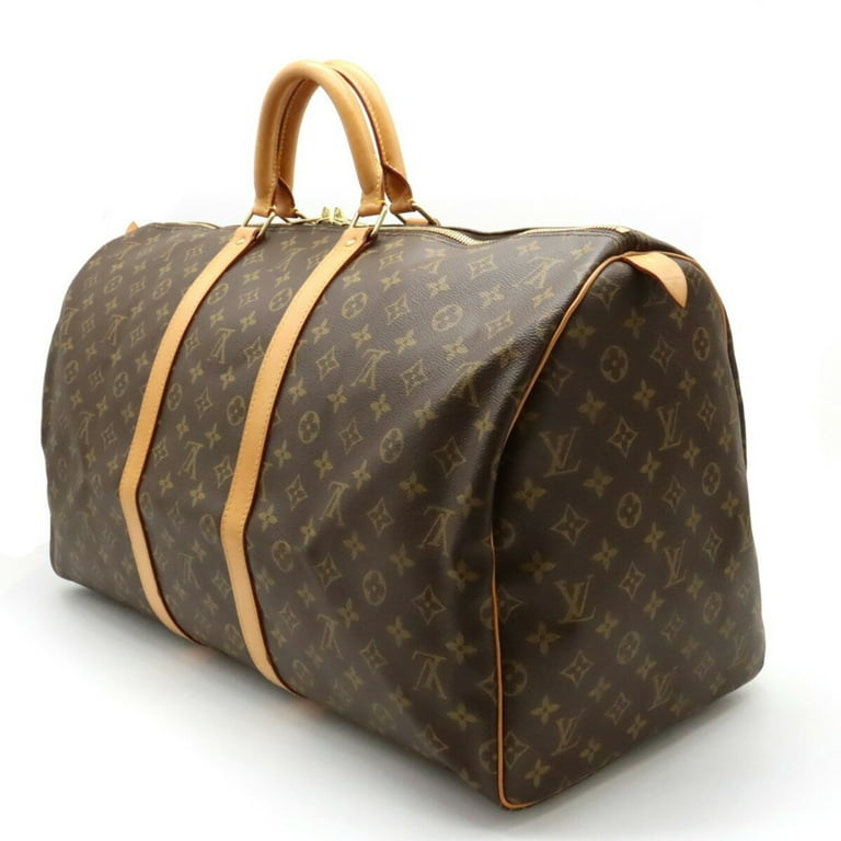 Authenticated used Louis Vuitton Louis Vuitton Monogram Keepall 55 Boston Bag Handbag M41424, Adult Unisex, Size: (HxWxD): 30cm x 55cm x 25cm / 11.81