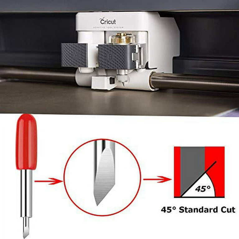 Elefama Deep Cut Blades for Cricut Explore Air 2 Air Maker Expression Vinyl Fabric 30pcs 60 Degree for Cricut Knife Cutting Blades Replacement