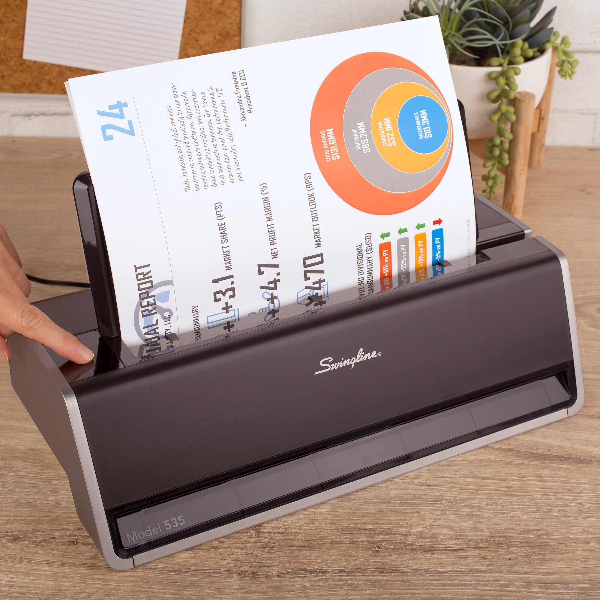 Swingline Commercial Electric Punch, 3 Holes, 28 Sheets