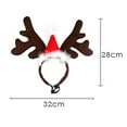 thumbnail image 3 of Luxsea Pet Reindeer Antlers Christmas Costume Dog Cat Elk Headband Deer Horn Hat Costume with Xmas Santa Red Hat, 3 of 5