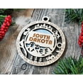 thumbnail image 2 of The Cabin Woodworker - Baltic Birch Wood - South Dakota State Ornament - Holo Cut Backing, 2 of 5