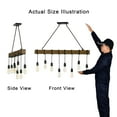 thumbnail image 2 of The Lighting Store Irma 8-light Natural Wooden Beam Linear Chandelier, 2 of 5