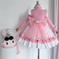 thumbnail image 5 of Sanrioed Anime Kid Girl Dress Plush Kuromi Melody Lolita Kawaii Sweater Skirt Thickening Autumn Winter Princess Role Play Dress, 5 of 5