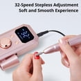 thumbnail image 6 of Rose Gold Nail Drill Machine with 32 Speed Levels and Led Display, Complete Grooming Kit with 31 Accessories for Home Manicures, 6 of 10