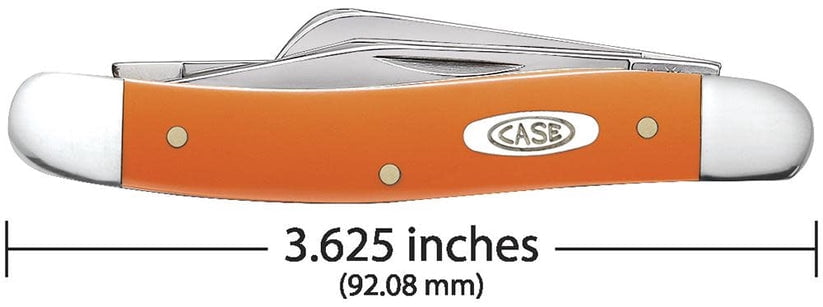 Case Smooth Orange Synthetic Medium Stockman Knife 80509