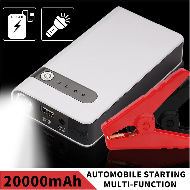 12V 20000mAh Car Jump Starter Booster Jumper Portable Engine Emergency  Charger Auto Power Bank Battery Charger