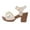 A Beige, variant on Wovix Women Trendy Sandals Heels Trendy Commuting Adjustable Ankle Strap Simple Work Casual Daily Wear