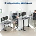 thumbnail image 4 of VIVO Electric 60” x 30” Stand Up Desk, Dark Gray Table Top, Black Frame, 4 of 8