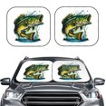 thumbnail image 2 of Saiise Big bass fish for Foldable Car Sun Shades (2-Pack) Offer Sun Protection with an Easy-fold Design for Convenient Windshield Shading-Medium, 2 of 6