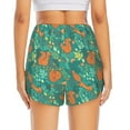 thumbnail image 2 of Lsque Fall Forest Squirrel Printed Women's Running Shorts with Liner Pockets,Elastic Quick Dry Workout Athletic Gym Yoga Shorts,Womens High Waist Shorts-Small, 2 of 9