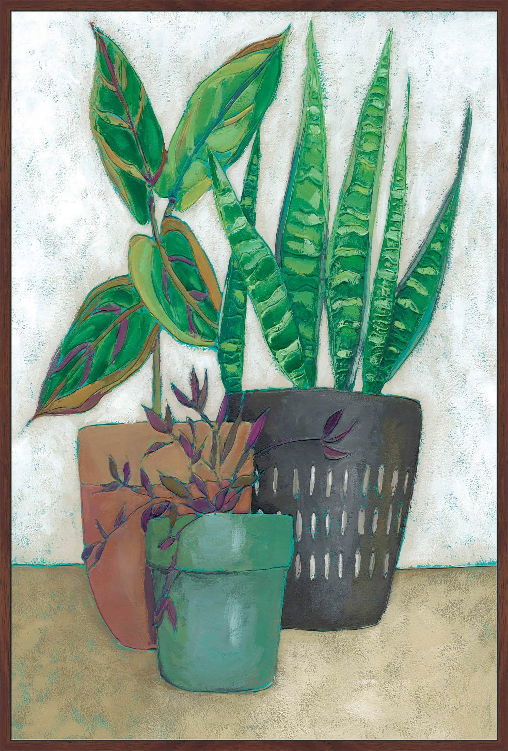 House Garden I Floater Framed Painting Print on Canvas