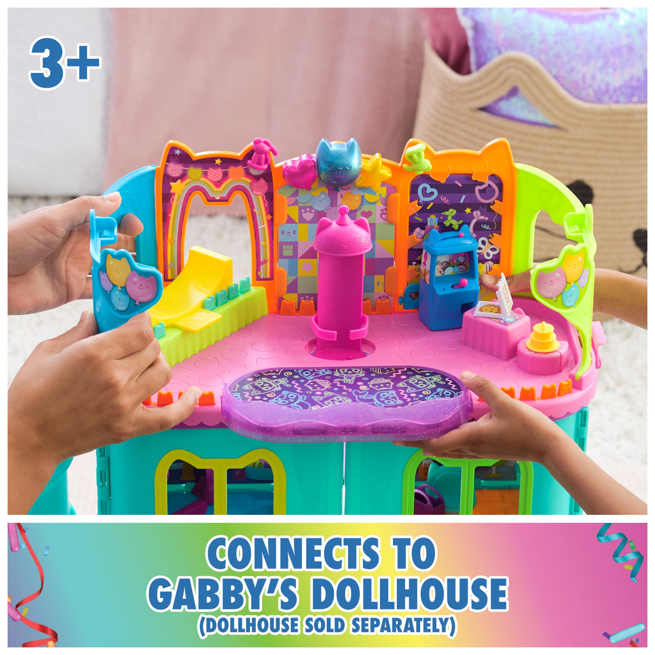 Gabby’s Dollhouse, Party Room Playset with Toy Figures, Furniture & Accessories
