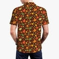 thumbnail image 4 of Balery Autumn Leaves Printed Men’s Short Sleeve Polo Shirt, Midweight Men's Shirt,Golf Polo shirts -Small, 4 of 9