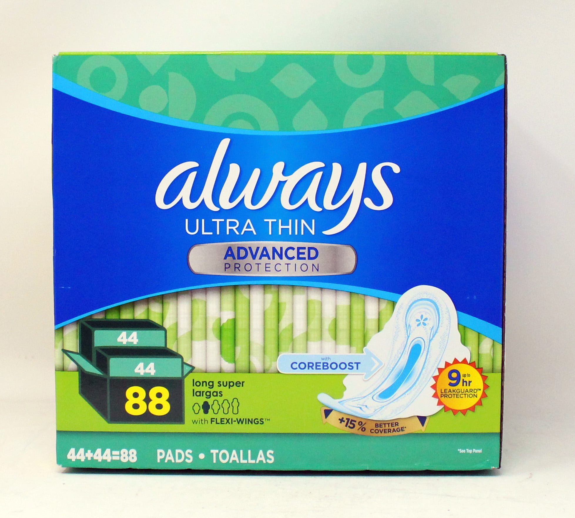 Always Ultra Thin Advanced Long Super Pads 88 Count