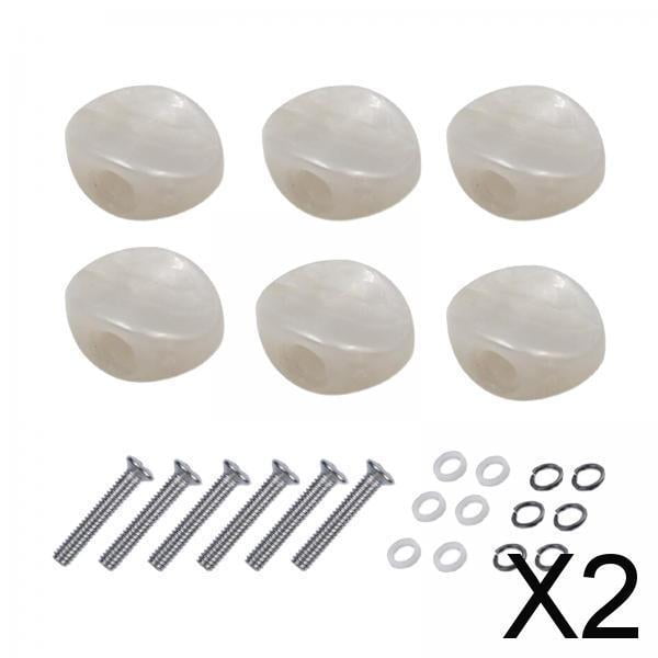 Clavijas de Afinación de Guitarra Baoblaze 2x6 Piezas Selladas con Tornillo para Guitarras Folclóricas Acústicas