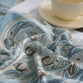 thumbnail image 4 of Blue Paisley Comforter Set , 100% Cotton Boho Paisley Pattern Comforter Set 3 Pcs Soft Cotton Lightweight Comforter All Season Down Alternative Bedding Sets, 4 of 5