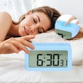 thumbnail image 3 of Unique Bargains Small Loud Alarm Clock Battery Operated Desk Clock Blue, 3 of 6