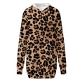 thumbnail image 4 of Vestido de sudadera corto con bolsillos con capucha y estampado de manga larga para mujer informal suelto a la moda Pompotops hdfakjf1713, 4 of 5