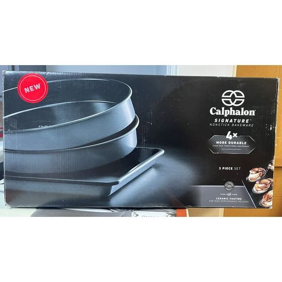 Calphalon Signature 3 Piece Baking Set Nonstick Ceramic Coating Bakeware