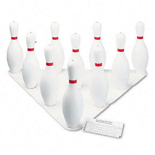 Champion Sports Bowling Set: Rubber Ball & Plastic Pins for Training & Kids Games, Model:BPSET