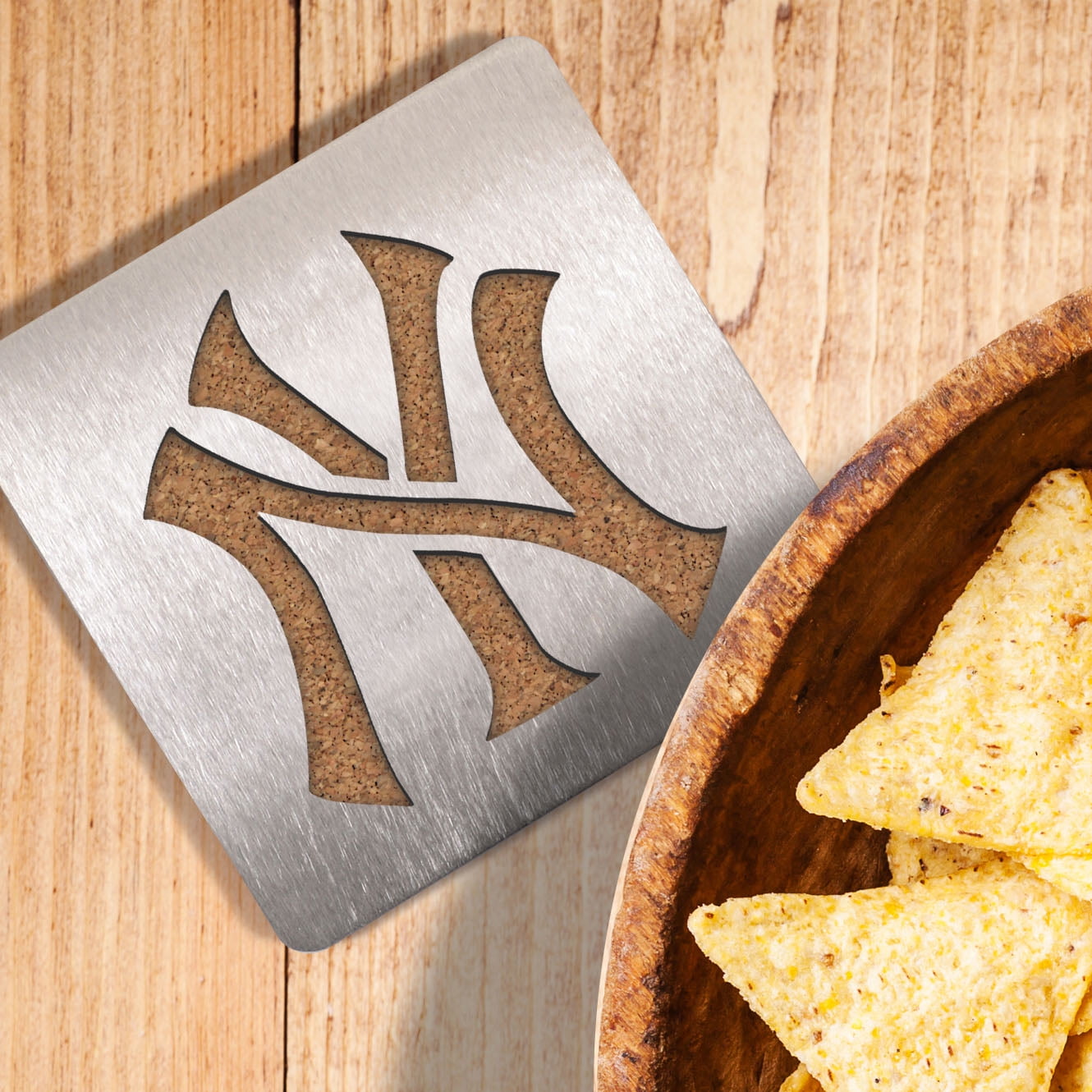 YouTheFan MLB New York Yankees Boasters, 4-Piece Coaster Set
