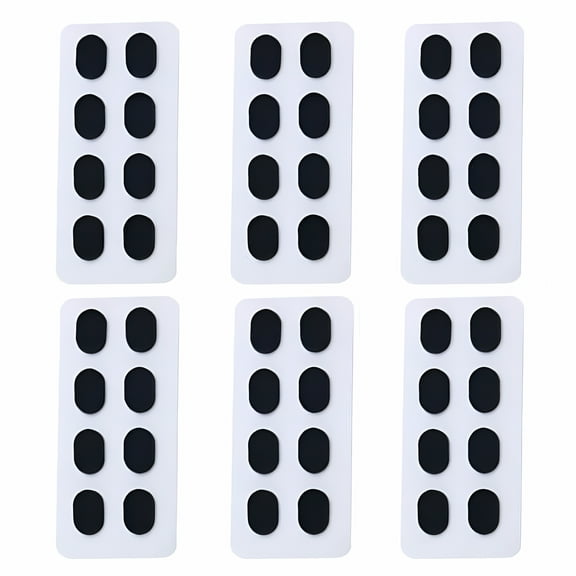 LAMIRO 5x24 Pair Anti-slip Soft Nose Pads Stick On for Eyeglasses Glasses Black 1.0mm 5 Pcs