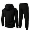 thumbnail image 5 of VBTAPA Sweatsuits for Men 2 Piece Hoodie Jogging Tracksuit Set Color Block Zip Up Hooded Jacket with Drawstring Jogger Pants Casual Athletic Outfits with Pockets Deals of Today Prime Black M, 5 of 6