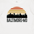 thumbnail image 4 of Inktastic Baltimore Maryland Skyline Sunset Boys or Girls Baby T-Shirt, 4 of 5