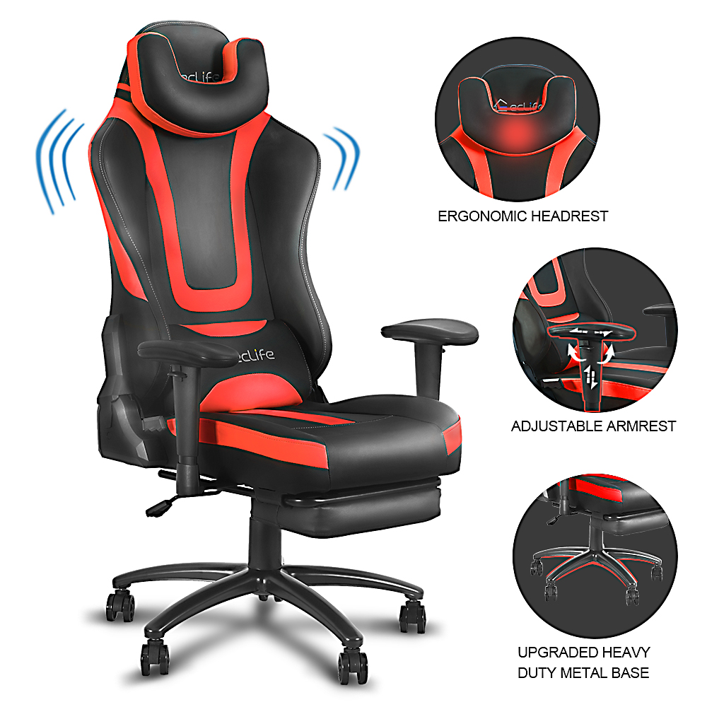 Office Chair,Ergonomic Office Chair Reclining Desk Chair Height Adjustment Computer Chair Racing Chair with Headrest and Lumbar Support,PC Gaming Chair for Adults//Teens
