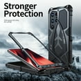 thumbnail image 2 of Allytech Metal Case for Samsung Galaxy S23 Ultra with 4 Corner Protection Screw Fixation, Military Grade Dropproof Protective Shell,  Heavy Duty Alloy Aluminum Back Cover Case, Black Red, 2 of 10