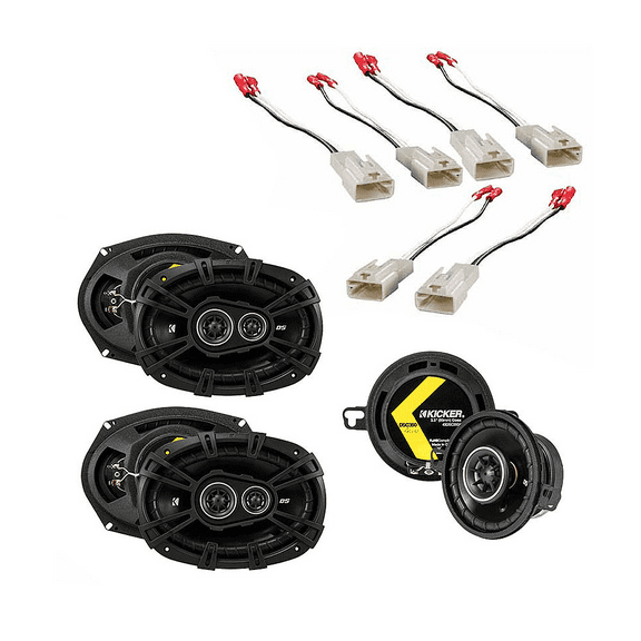 Harmony Accessory Master Lightweight Car Speakers, ABS Carbon Black, 6" x 9"