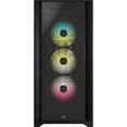 thumbnail image 3 of Corsair iCUE 5000X RGB Tempered Glass Mid-Tower ATX PC Smart Case, Black, 3 of 45