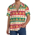 thumbnail image 7 of Lsque Cute Cookies print Men's Cuban Collar Short Sleeve Shirt Summer Beachwear Casual Button Down Fashionable Vacation Leisure Shirt-3X-Large, 7 of 7