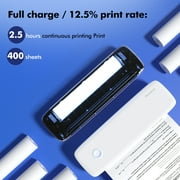 Bisofice Portable Printers Wireless for Travel, Bluetooth Thermal Printer Compatible with iOS, Android, Laptop, Inkless Mobile Printer for Office, Home, School